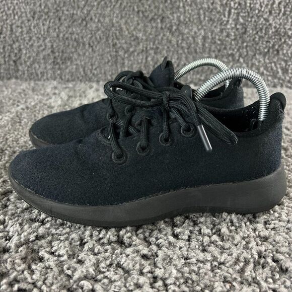 Allbirds WRM Merino Wool Running Shoe Womens 8 Black Gym Trainer Sneakers - Picture 1 of 8